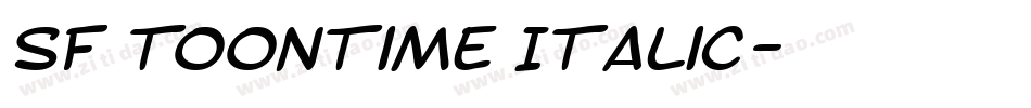 SF Toontime Italic字体转换